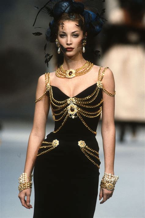 92 winter collection chanel dress|Chanel 1992 dresses.